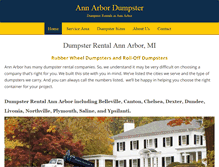 Tablet Screenshot of annarbordumpster.com